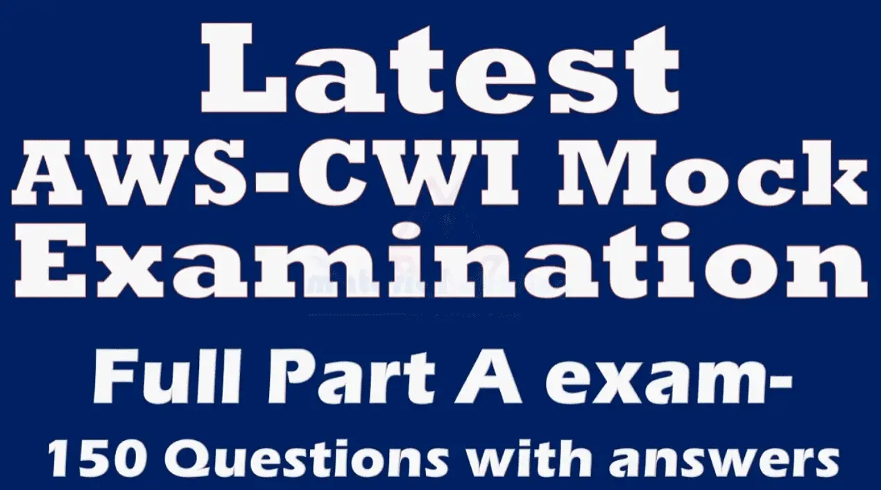 AWS-CWI exam question answers