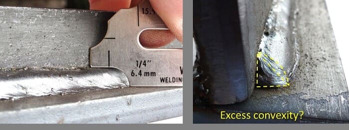 Convexity 1 How to Measure Fillet Weld using Fillet Gauge