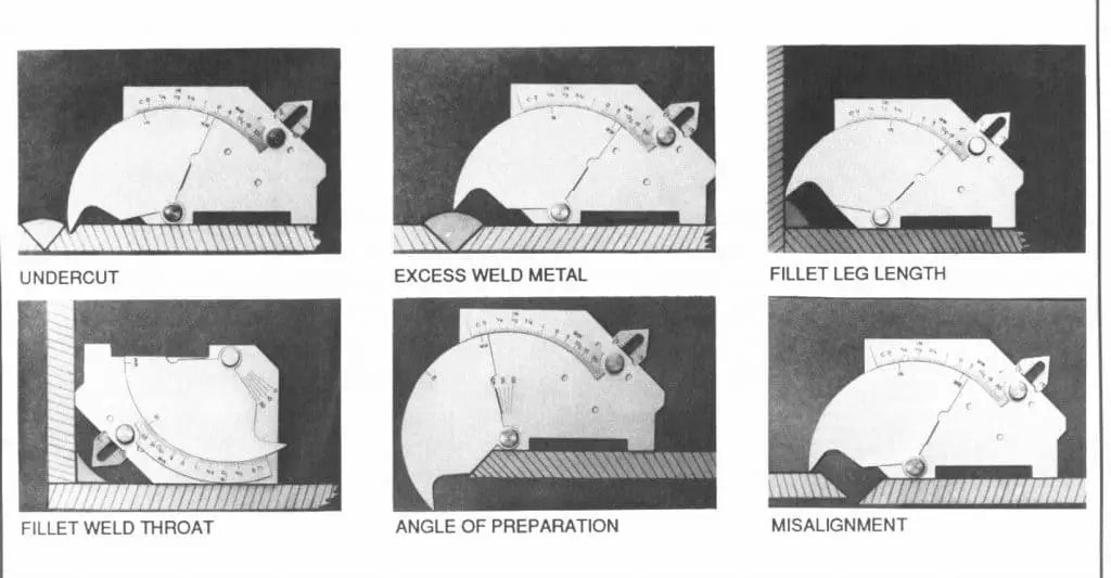 Fillet weld measurement using Bridge cam gauge 1 How to Measure Fillet Weld using Fillet Gauge