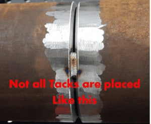 tack-weld length