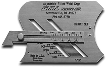 adjustable Fillet Weld Gauge