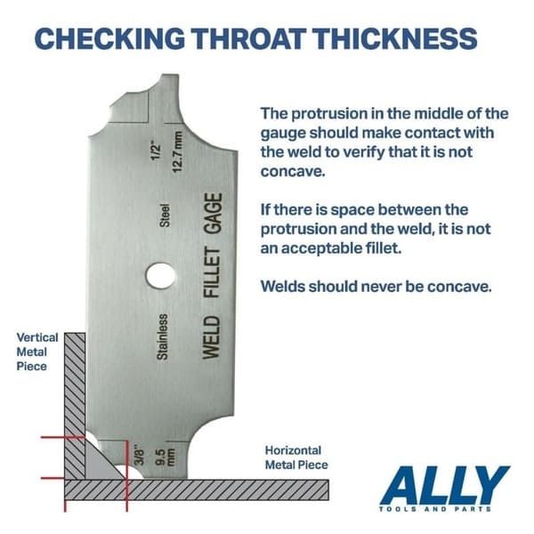checking throat thickness 1 1 How to Use Fillet Weld Gauges?