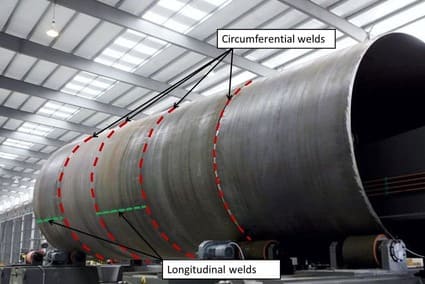 longitudinal weld circumferential welds