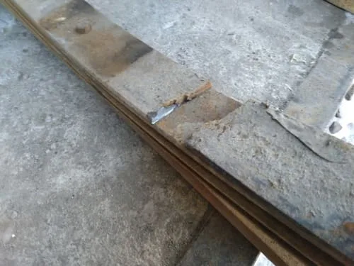 Can you Weld Leaf Spring Steel? 1 broken spring welding 1 jpg Can you Weld Leaf Spring Steel?