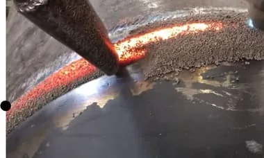 red hot welding slag in saw welding 1 jpg What is welding slag and its Importance.