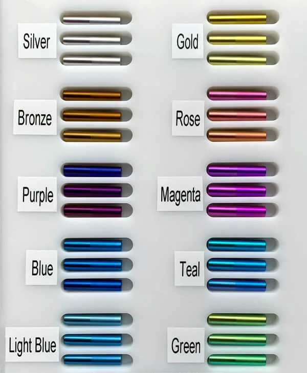 What colors can titanium be anodized jpg Colors of titanium