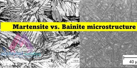 Difference between martensite and bainite microstructure