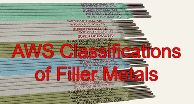 AWS Classifications of Filler Metals
