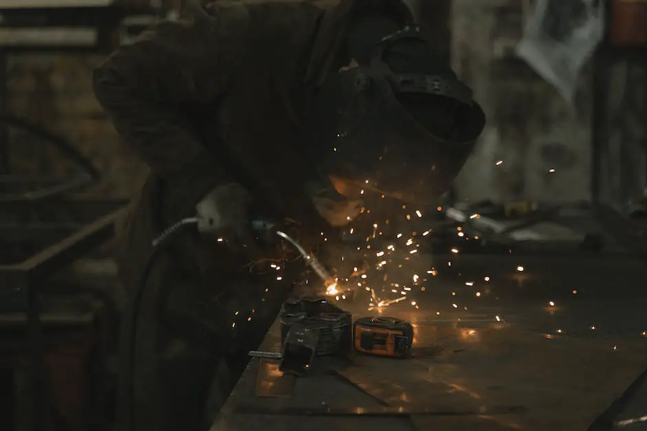 Image illustrating the process of welding aluminum, showing an individual wearing protective gear and welding equipment in use.