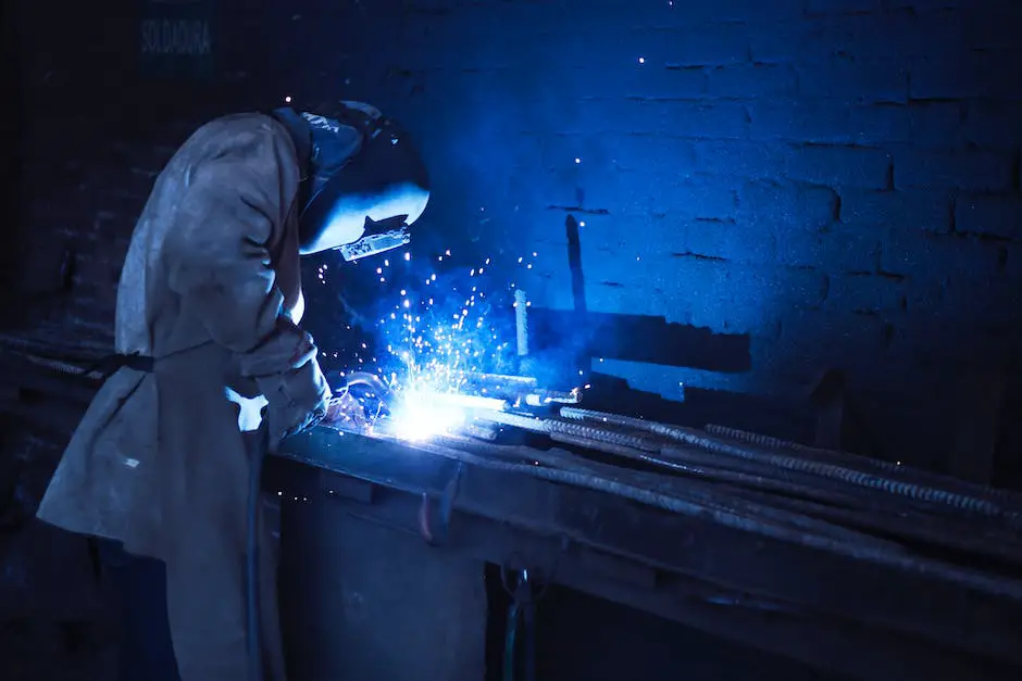 An image showing a person performing MIG welding on a piece of metal